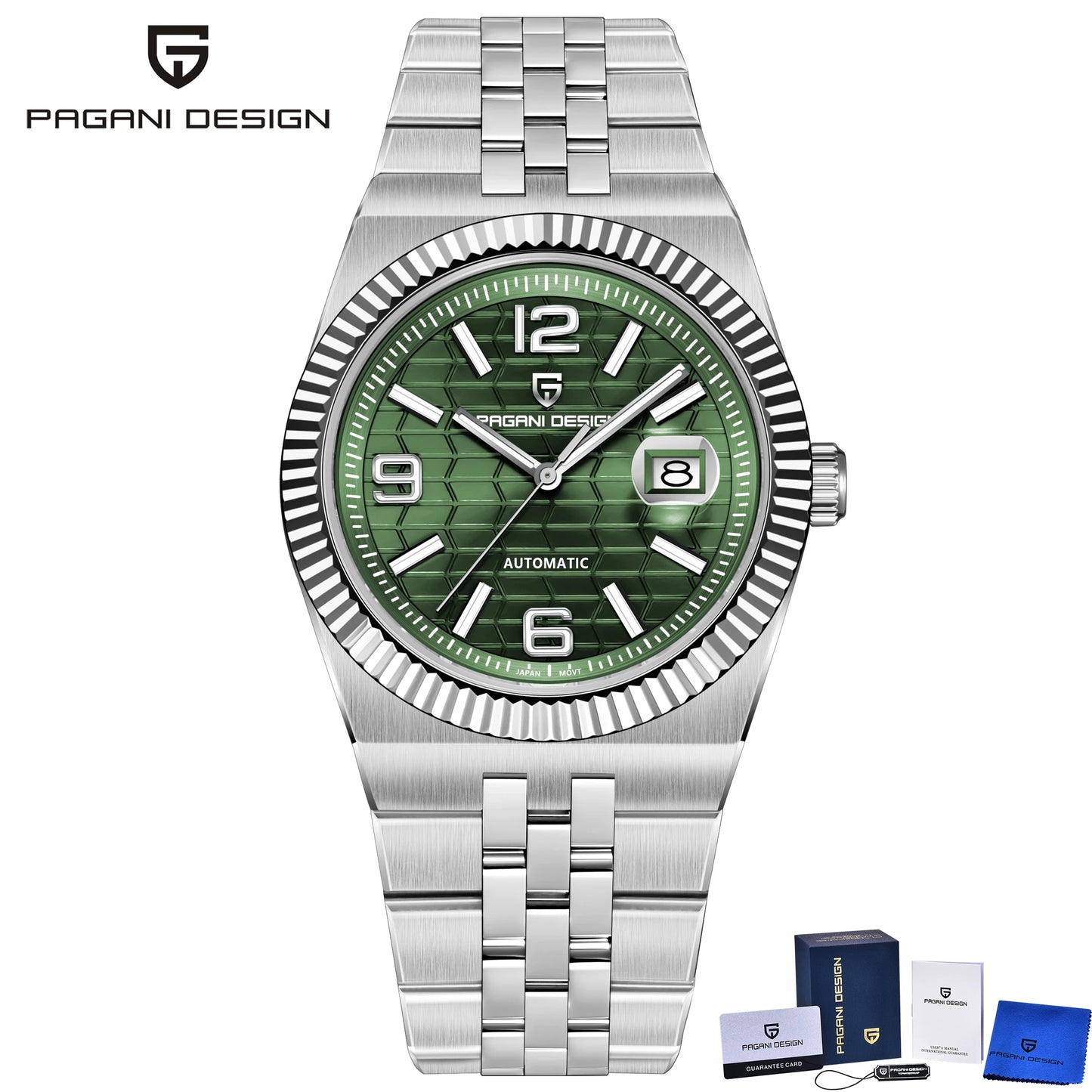 PAGANI DESIGN 3D Rhombus Dial Watches Luxury Automatic Watch Men Stainless steel Mechanical Wristwatch For Gift Box 2025 New