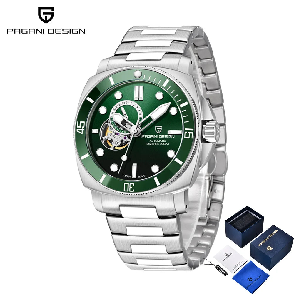 2025 Pagani design top Business Men's Mechanical Watch Luxury Sapphire NH39 stainless steel automatic Men's Watch 20BAR gift box