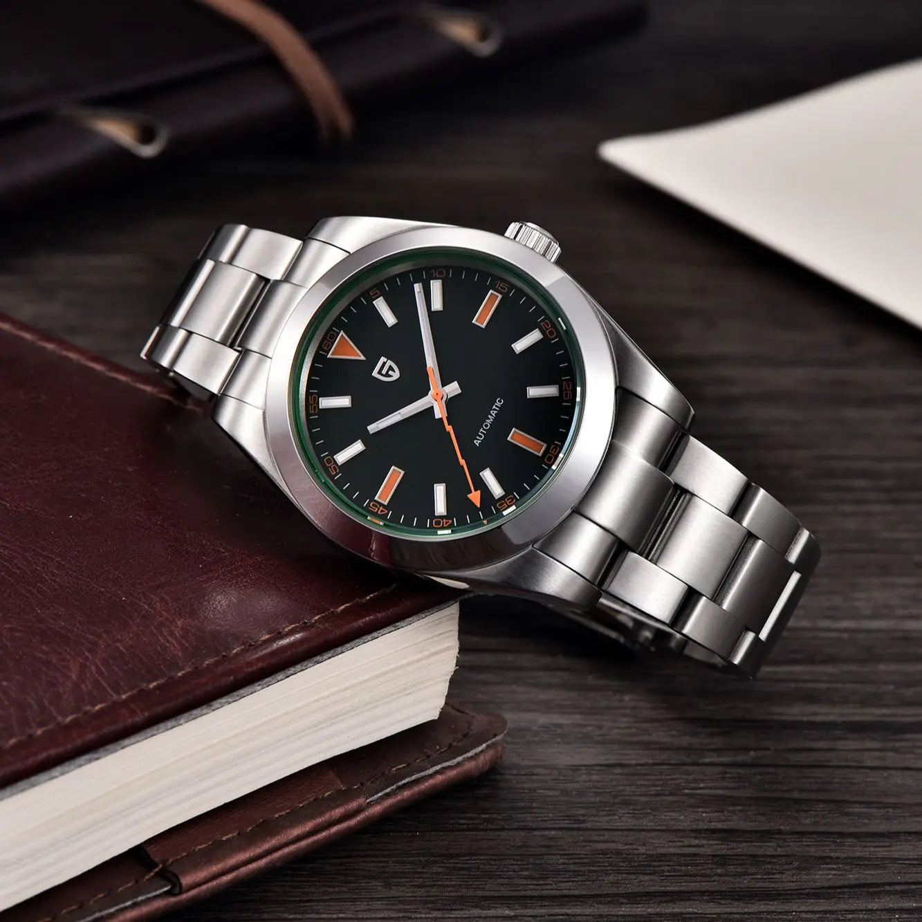 PAGANI DESIGN Men's Watches Luxury Automatic Watch for Men Green Glass Mechanical Watches AR Sapphire glass Wristwatch Men 2025