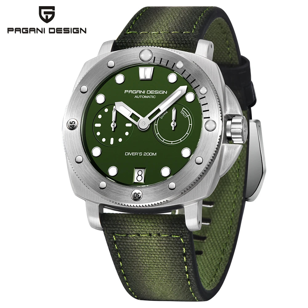 PAGANI DESIGN Mechanical Wristwatches Brand CAL.2C10 watches Sapphire Glass AR coating 200M Waterproof Chrono Clock reloj hombre