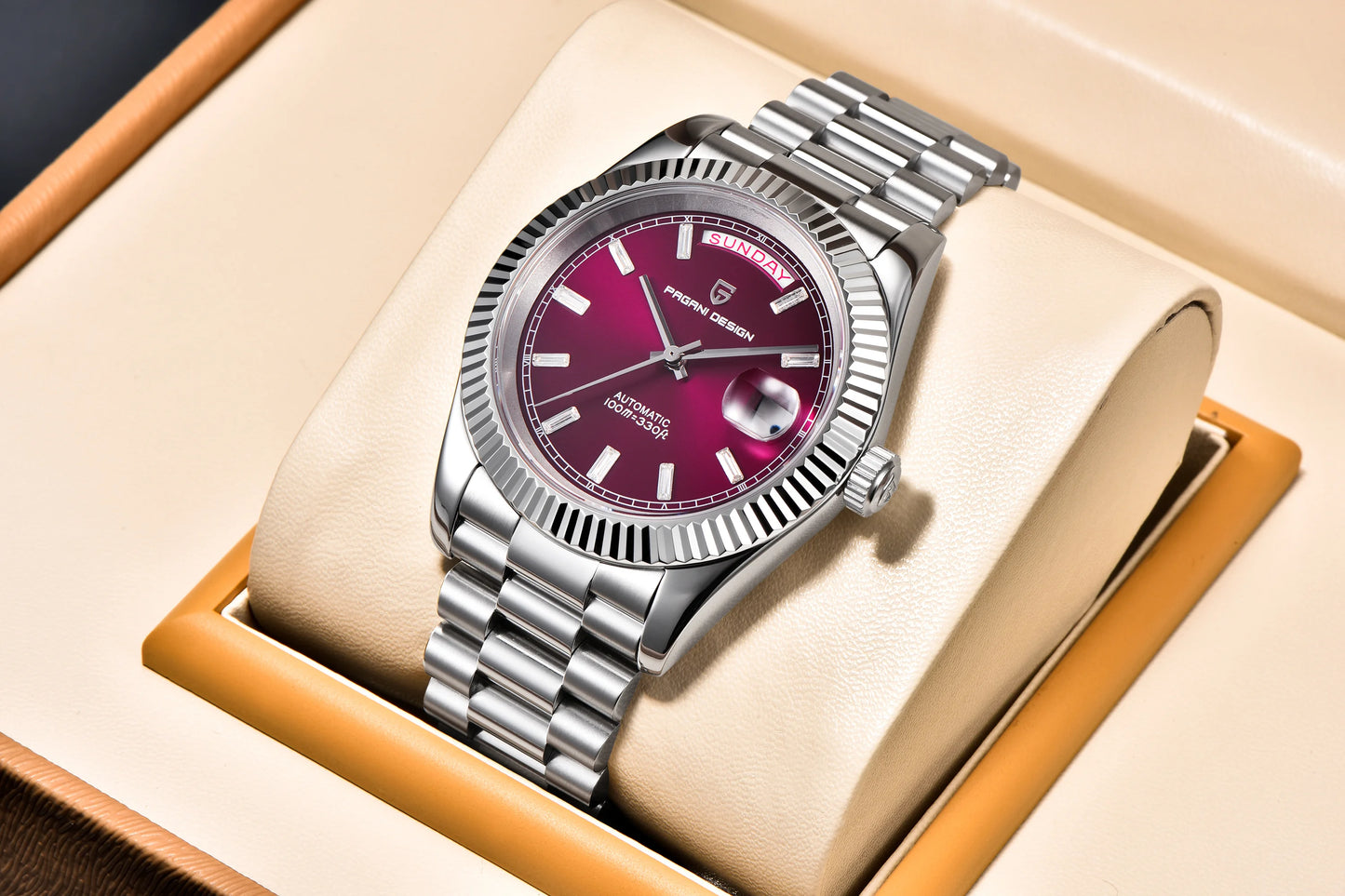 PAGANI DESIGN 2025 New Luxury Rose Gold DD40 Automatic Watch For Men NH36A Mechanical Wristwatch Men Stainless steel Waterproof