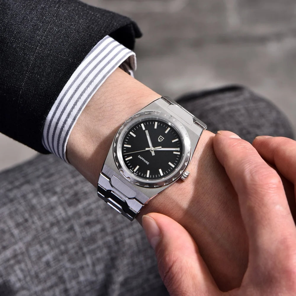 PAGANI DESIGN 2025 New Thin 7mm Fashion Men's Quartz Watch 10Bar Waterproof Stainless Steel Sapphire C3 Upgrade V2 reloj hombre