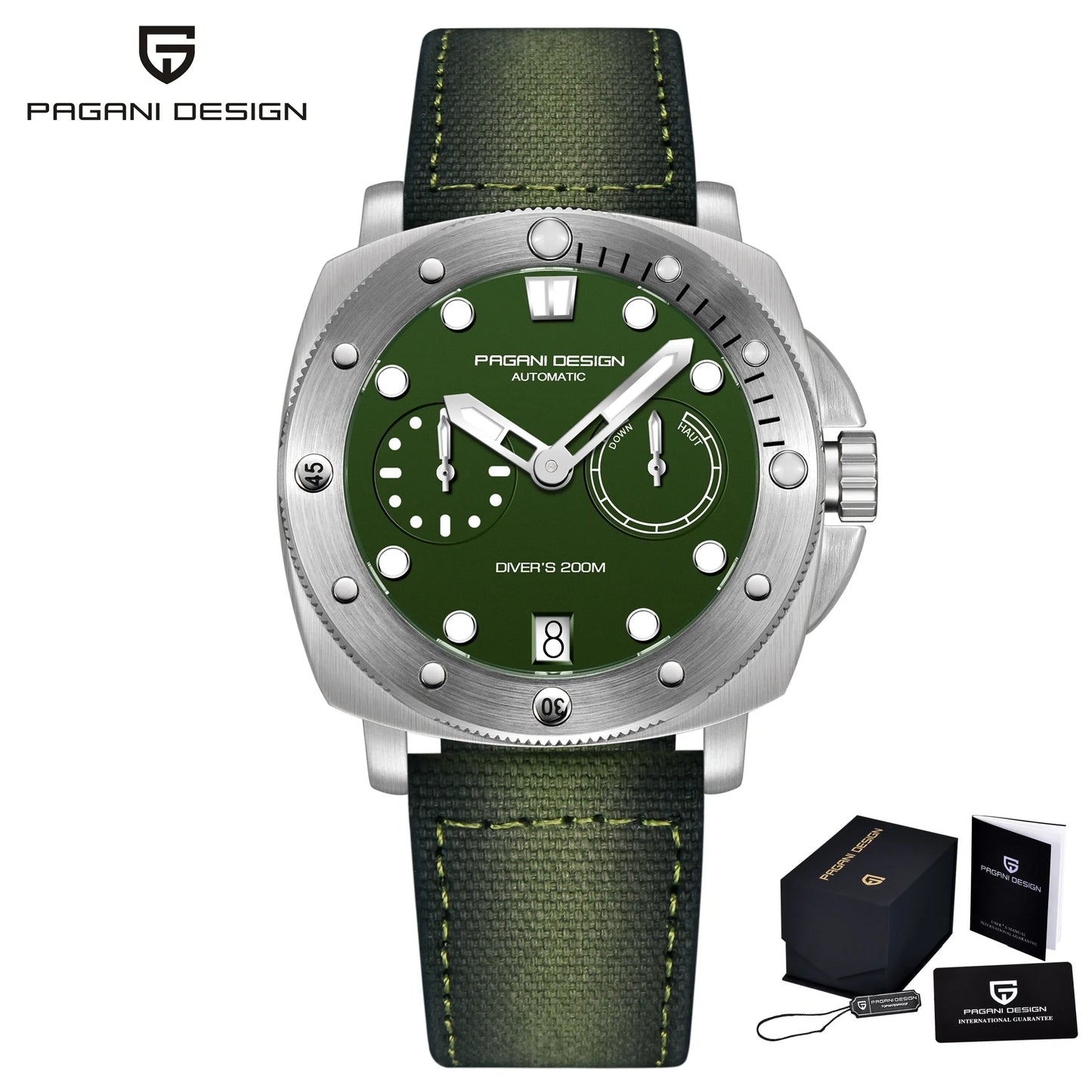 PAGANI DESIGN Men's Watches New Diver Automatic Mechanical Watch Sapphire Stainless Steel Sport 20 Bar Clock Relogios Masculino