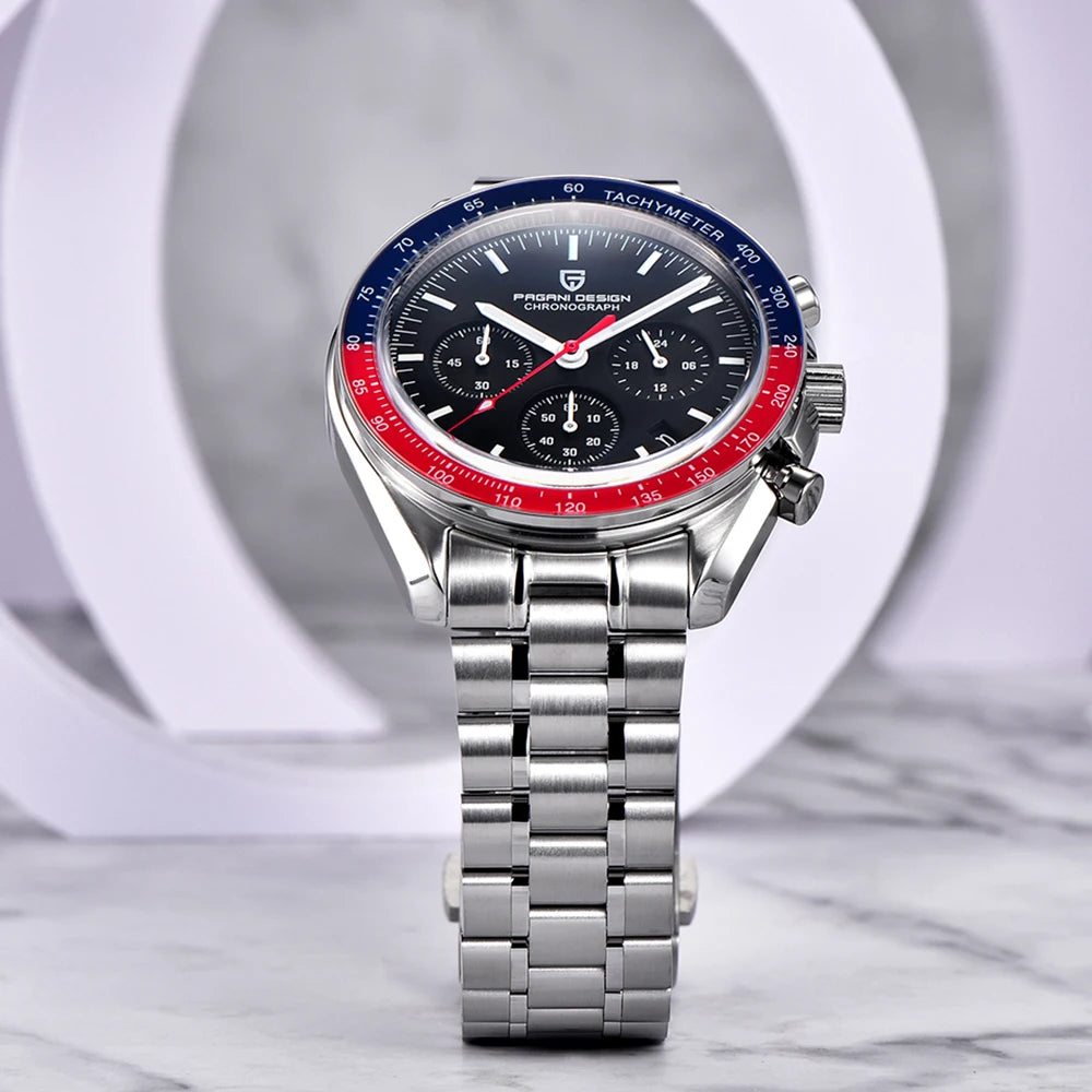 PAGANI DESIGN 2025 Men's Watches Luxury Quartz Watch For Man Chronograph AR Sapphire Mirror Auto Date Wrist Watches Reloj Hombre