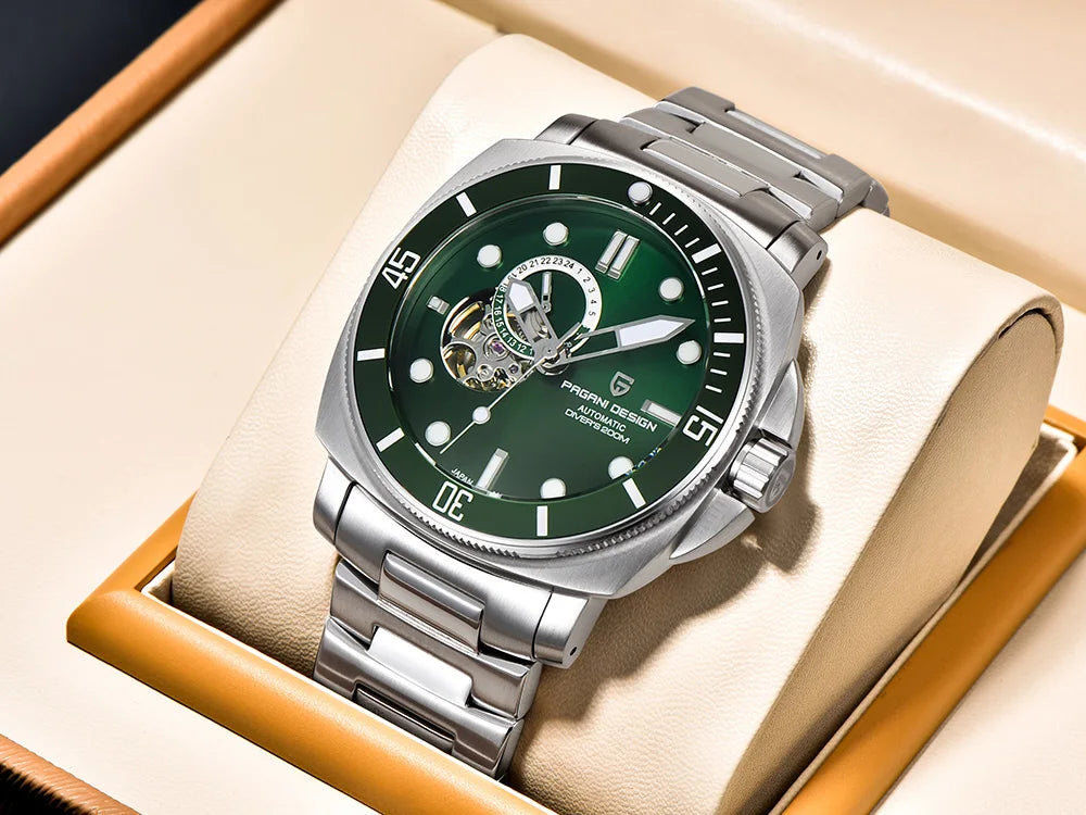 2025 Pagani design top Business Men's Mechanical Watch Luxury Sapphire NH39 stainless steel automatic Men's Watch 20BAR gift box