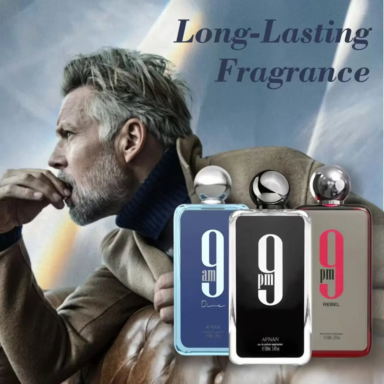 100ML Afnan 9 PM Rebel Unisex Eau De Parfum Original Arabic Perfume High Quality Brand Perfume For Men For Women Holiday Gifts