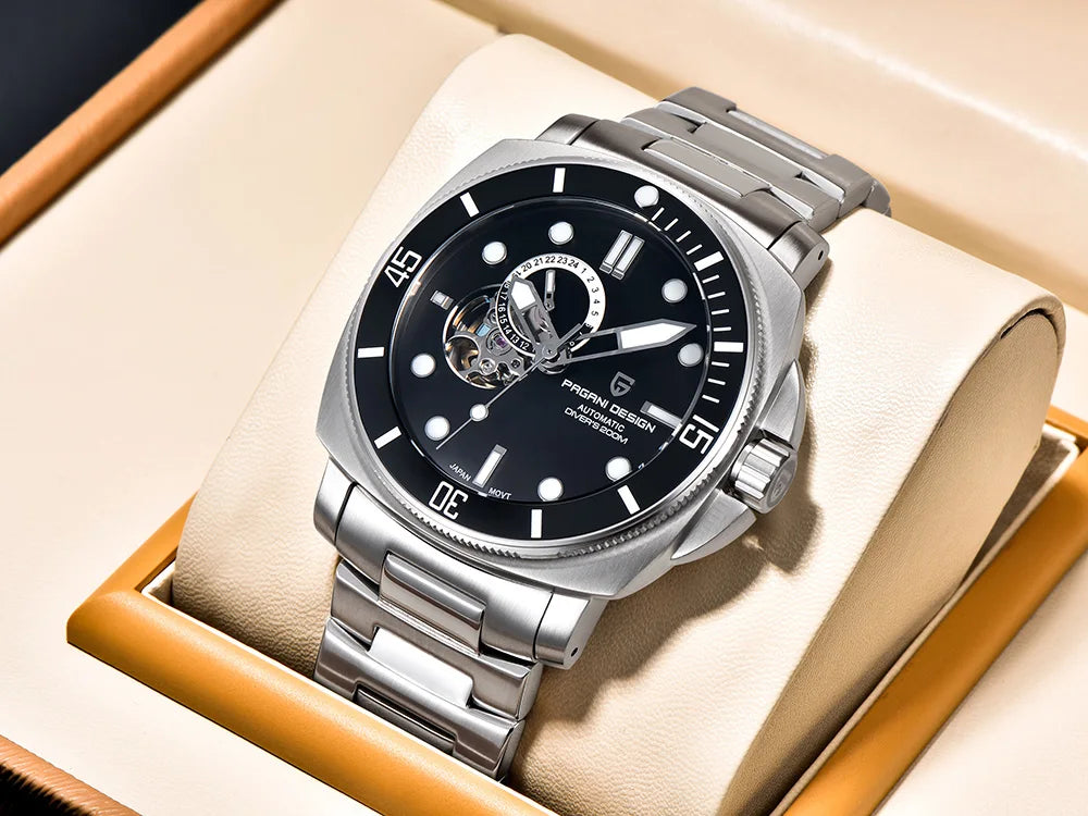 2025 Pagani design top Business Men's Mechanical Watch Luxury Sapphire NH39 stainless steel automatic Men's Watch 20BAR gift box