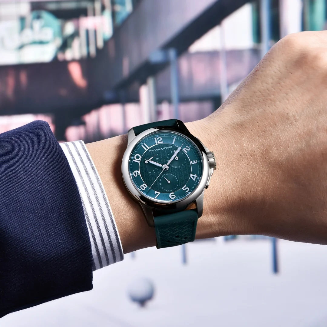 PAGANI DESIGN 2024 New Men's Quartz Watches VH88 Multifunction Stainless Steel Sapphire Business Sport Clock Watch for Men