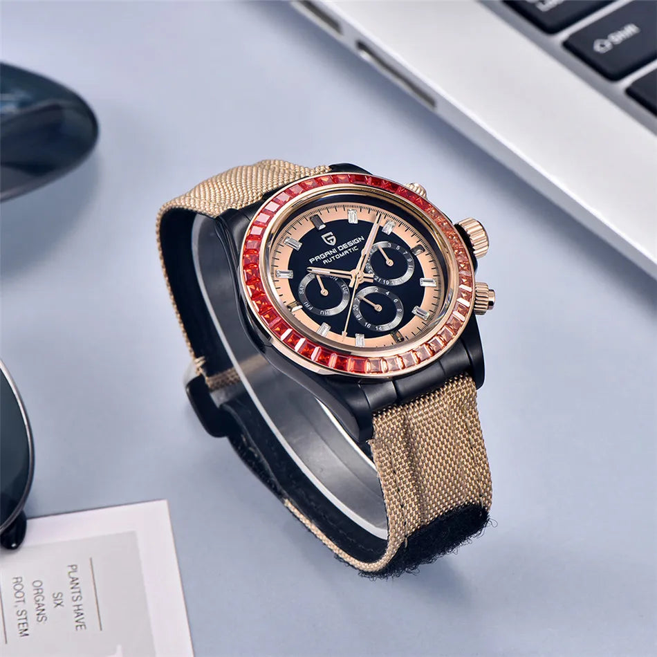 PAGANI DESIGN V2 40MM Rainbow Circle Luxury Men's Mechanical Watch Multifunction Automatic Watch Men's Sapphire Glass Waterproof