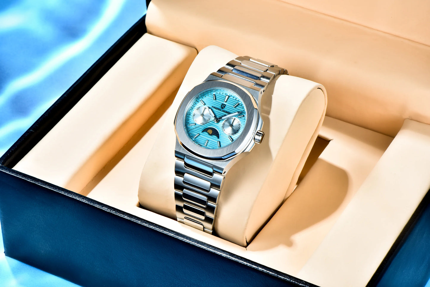 PAGANI DESIGN 2025 New Luxury Quartz Watches For Men Multifunctional Chronograph Moon phase Automatic Date Week Wristwatch Women