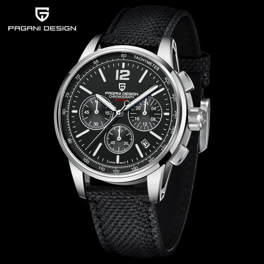 PAGANI DESIGN 2024 New Luxury Fashion Casual Men Quartz Watches VK63 100M Water Resistant Sapphire Glass Stainless Steel Watches