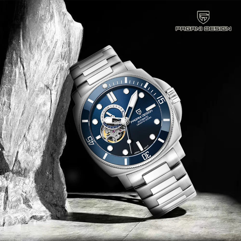 2025 Pagani design top Business Men's Mechanical Watch Luxury Sapphire NH39 stainless steel automatic Men's Watch 20BAR gift box