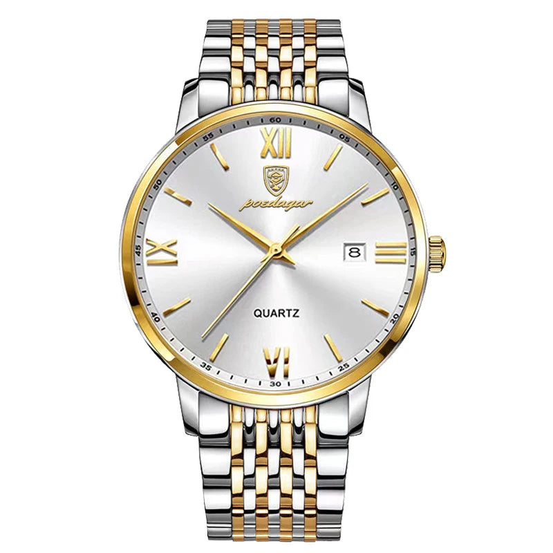 POEDAGAR Luxury Casual Men's Wristwatch Waterproof Date Man Watch High Quality  Stainless Steel Sports Quartz Men Watches Reloj