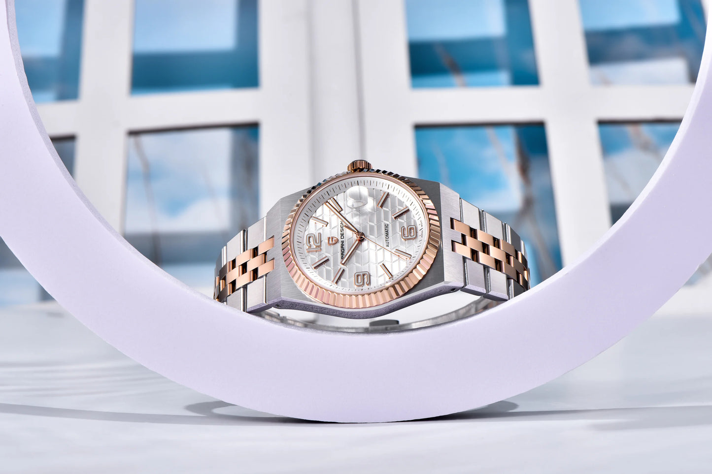 PAGANI DESIGN 3D Rhombus Dial Watches Luxury Automatic Watch Men Stainless steel Mechanical Wristwatch For Gift Box 2025 New