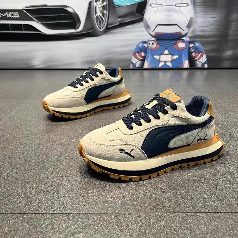 Men's Sneakers Shoes for Men Platform Sports Shoes Sports and Leisure Casual Sneaker Non-slip Fashion Wear-resistant Loafers
