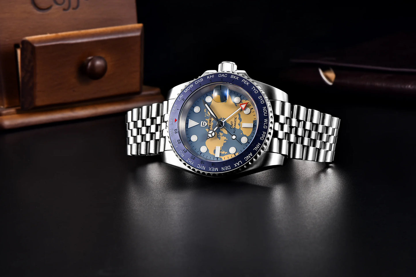 PAGANI DESIGN V4 40MM GMT NH34 Luxury Men's Watches Top Fashion Automatic Mechanical Watches for Men Sapphire Waterproof Clock