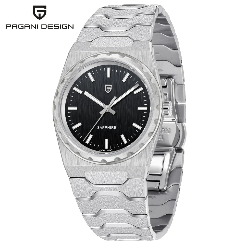 PAGANI DESIGN 2025 New Thin 7mm Fashion Men's Quartz Watch 10Bar Waterproof Stainless Steel Sapphire C3 Upgrade V2 reloj hombre