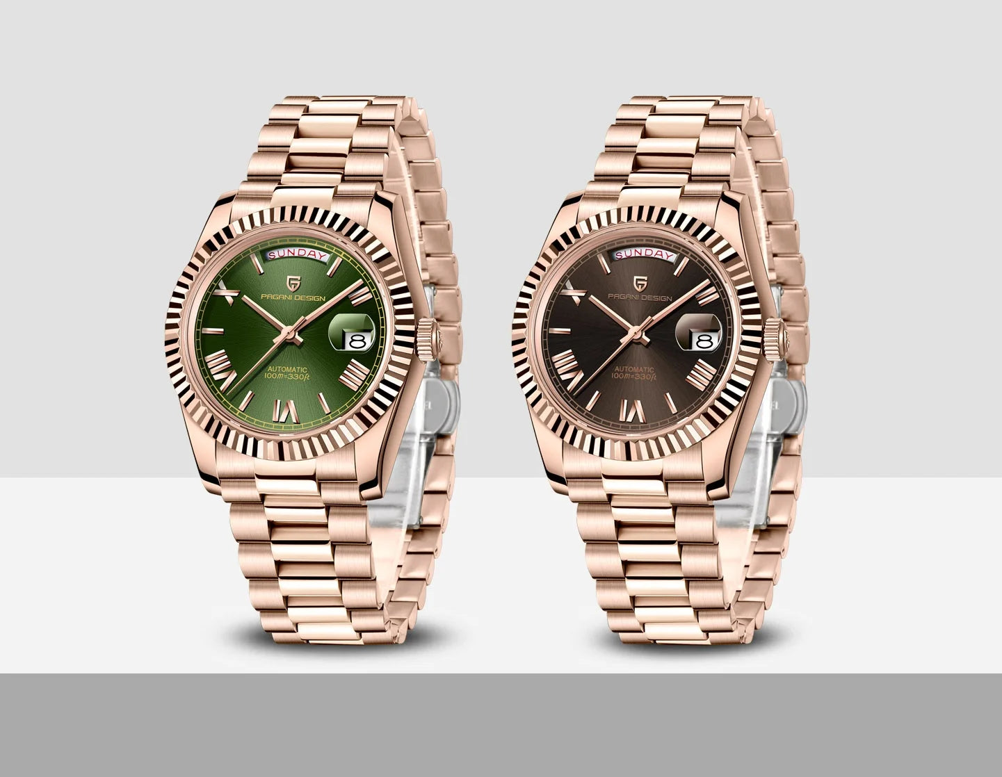 PAGANI DESIGN 2025 New Luxury Rose Gold DD40 Automatic Watch For Men NH36A Mechanical Wristwatch Men Stainless steel Waterproof