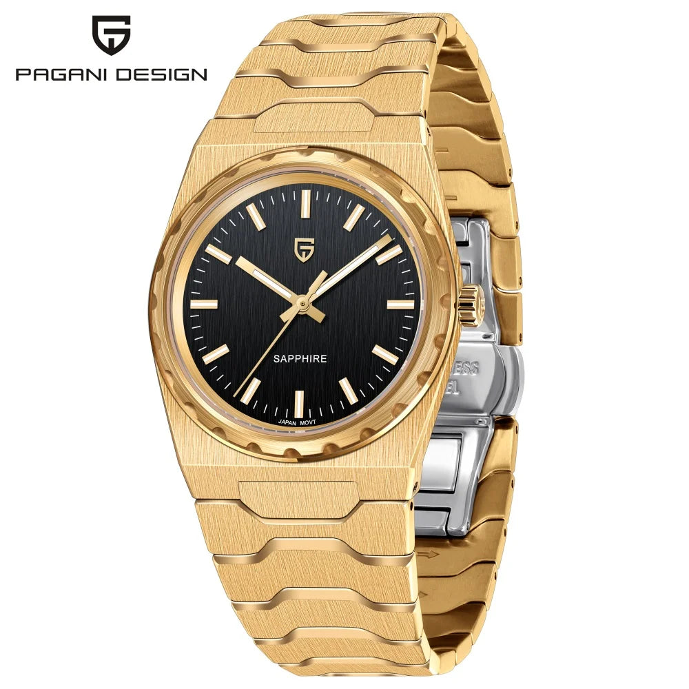 PAGANI DESIGN 2025 New Thin 7mm Fashion Men's Quartz Watch 10Bar Waterproof Stainless Steel Sapphire C3 Upgrade V2 reloj hombre