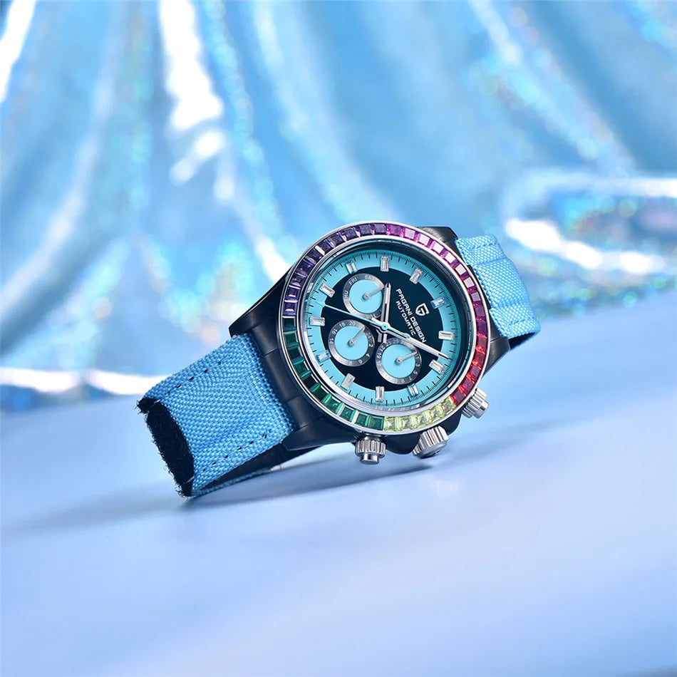 PAGANI DESIGN V2 40MM Rainbow Circle Luxury Men's Mechanical Watch Multifunction Automatic Watch Men's Sapphire Glass Waterproof