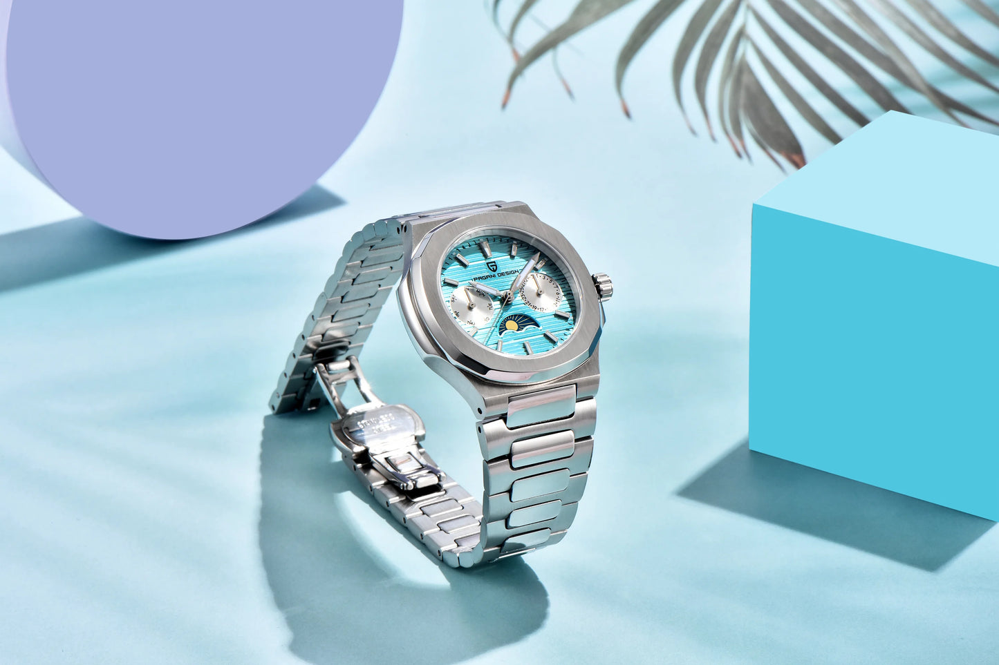 PAGANI DESIGN 2025 New Luxury Quartz Watches For Men Multifunctional Chronograph Moon phase Automatic Date Week Wristwatch Women