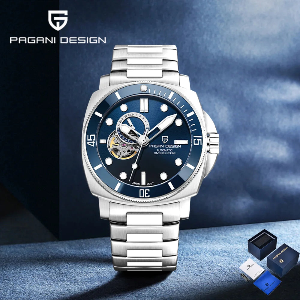 2025 Pagani design top Business Men's Mechanical Watch Luxury Sapphire NH39 stainless steel automatic Men's Watch 20BAR gift box