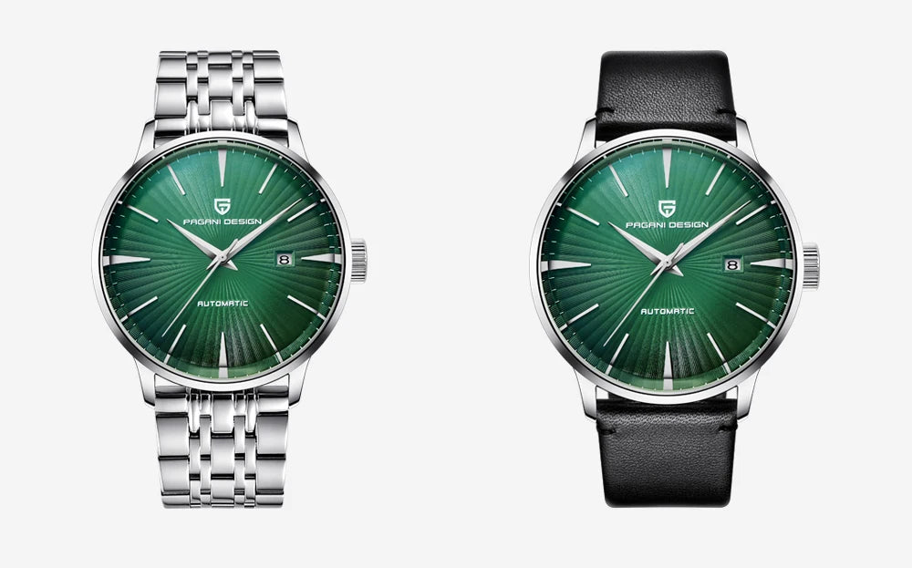 PAGANI DESIGN watch men's luxury retro mechanical watch men's watch gift box leather stainless steel waterproof case men's watch