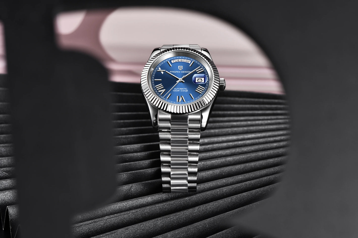 PAGANI DESIGN 2025 New Luxury Rose Gold DD40 Automatic Watch For Men NH36A Mechanical Wristwatch Men Stainless steel Waterproof