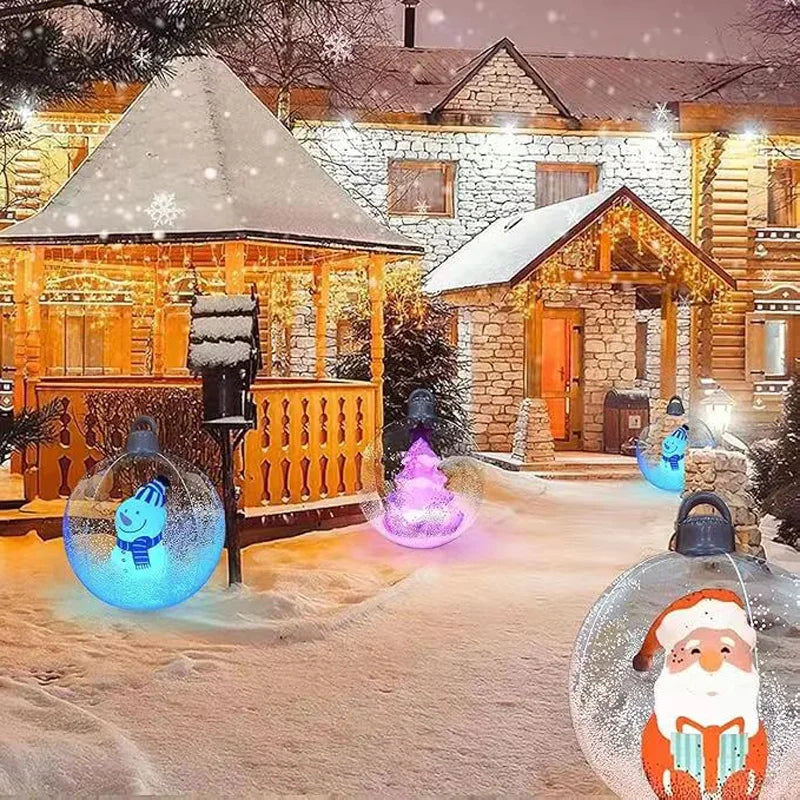 Christmas Inflatable Luminous LED Transparent Ball Decoration Outdoor Indoor Hanging Decor Giant Light Glow Large Balls Balloon