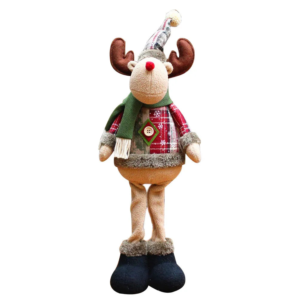 Christmas Decoration Doll Xmas Santa Elk Snowman 18" Soft Flannel Ornaments Home Festive Party Xmas Tree Exquisite Decor Gift
