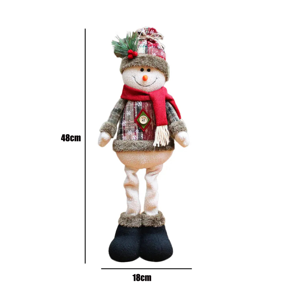 Christmas Decoration Doll Xmas Santa Elk Snowman 18" Soft Flannel Ornaments Home Festive Party Xmas Tree Exquisite Decor Gift