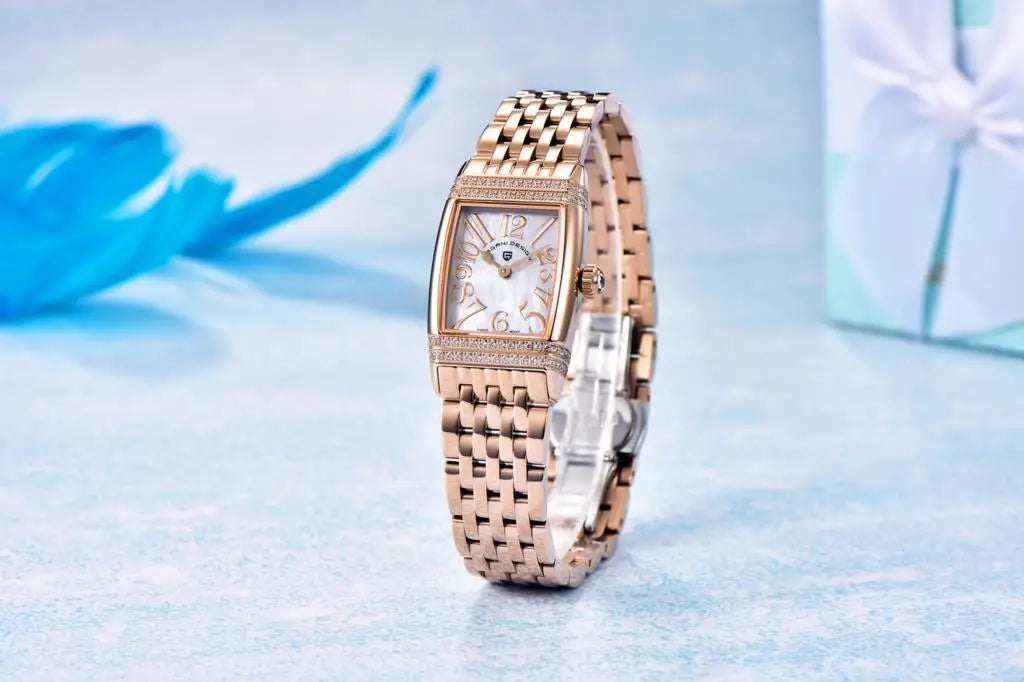 PAGANI DESIGN Women's Quartz Watch Luxury Fashion Sapphire Stainless Steel Waterproof Clock Bracelet Relogio Feminino PD1737