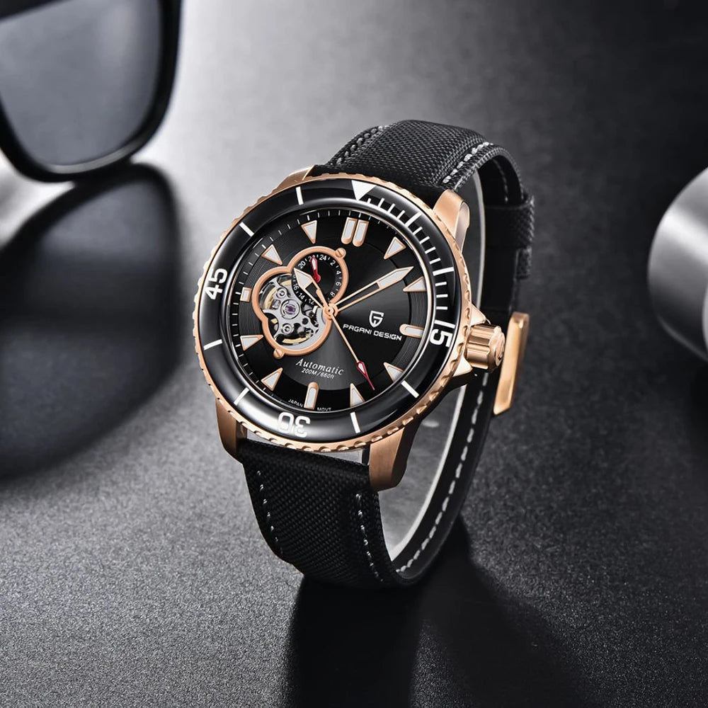 PAGANI DESIGN Top Luxury Men's Watch Sport NH39 Mechanical Automatic Watch Super Bright Luminous Sapphire Glass Watches for Man
