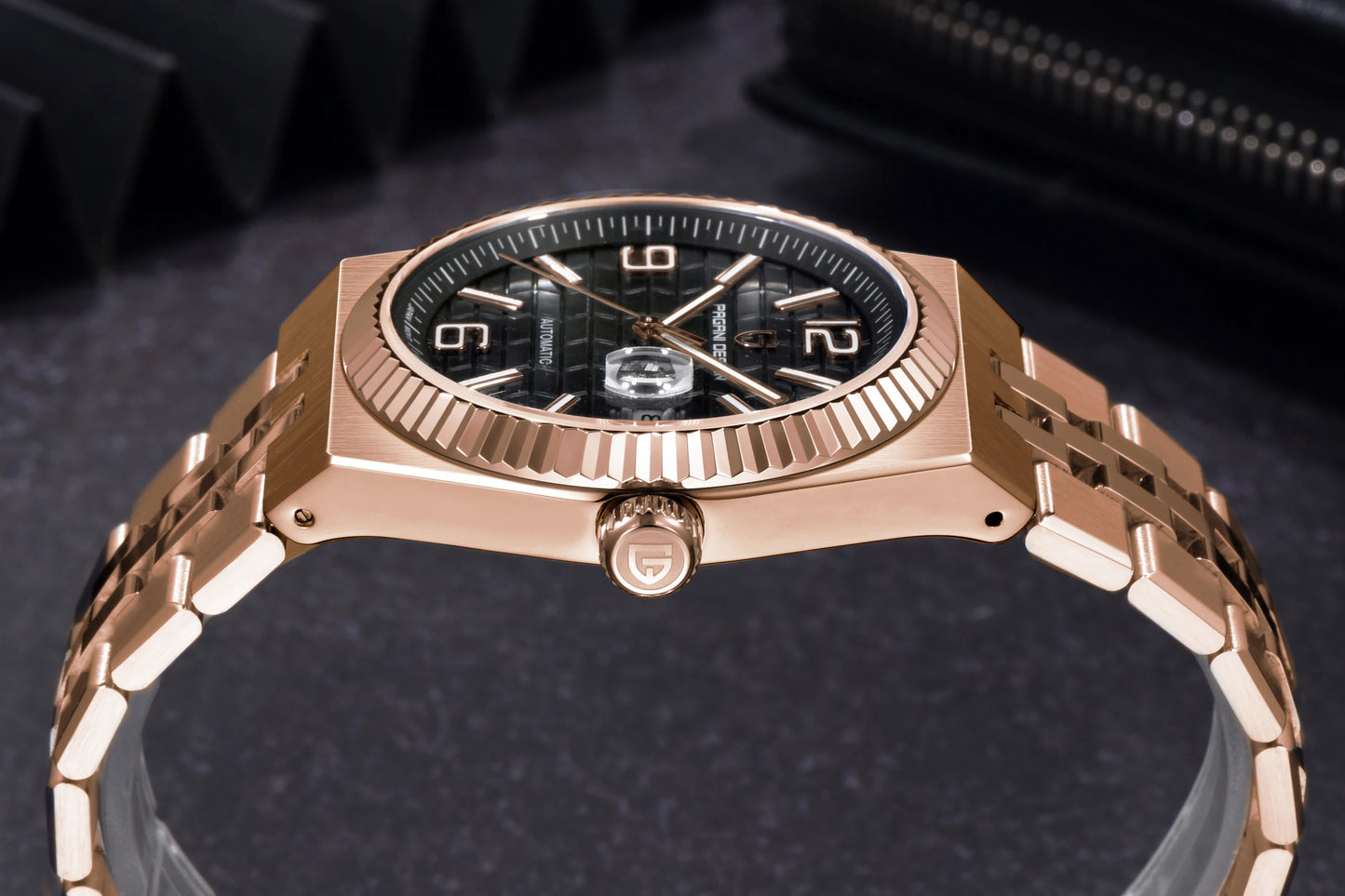 PAGANI DESIGN 3D Rhombus Dial Watches Luxury Automatic Watch Men Stainless steel Mechanical Wristwatch For Gift Box 2025 New