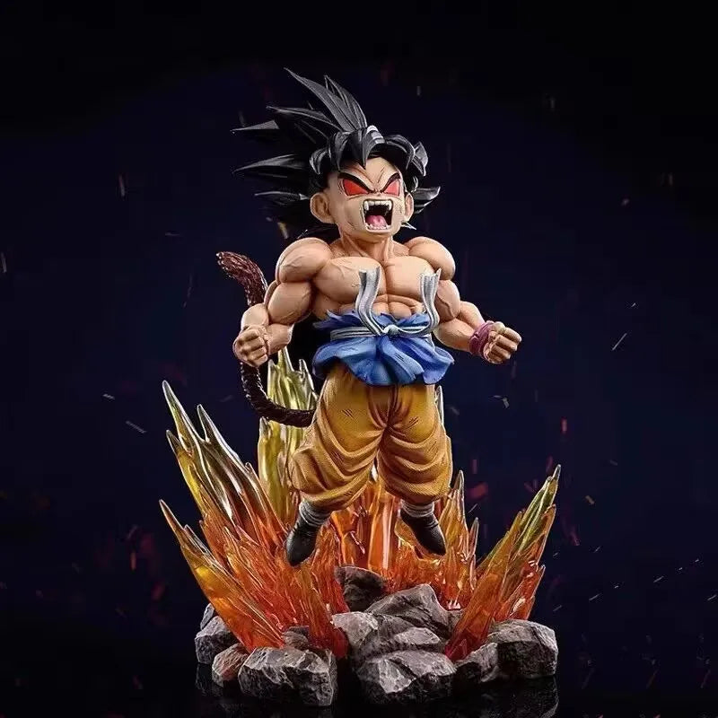 19CM Anime Dragon Ball Son Goku Figure Red Eye Model Doll Dragon Ball Toy Action Figure PVC Sitting Position Earth Dragon Ball