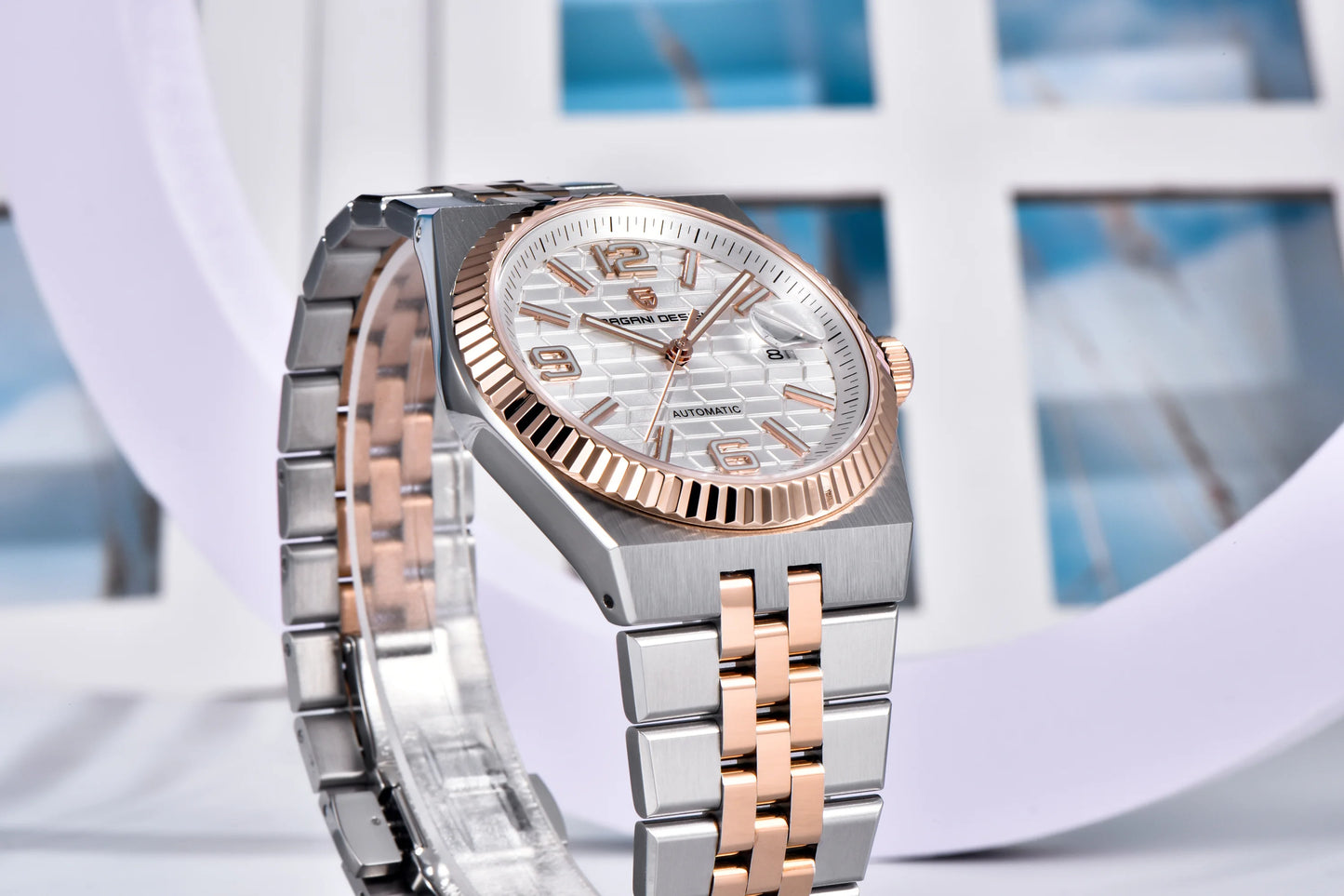 PAGANI DESIGN 3D Rhombus Dial Watches Luxury Automatic Watch Men Stainless steel Mechanical Wristwatch For Gift Box 2025 New