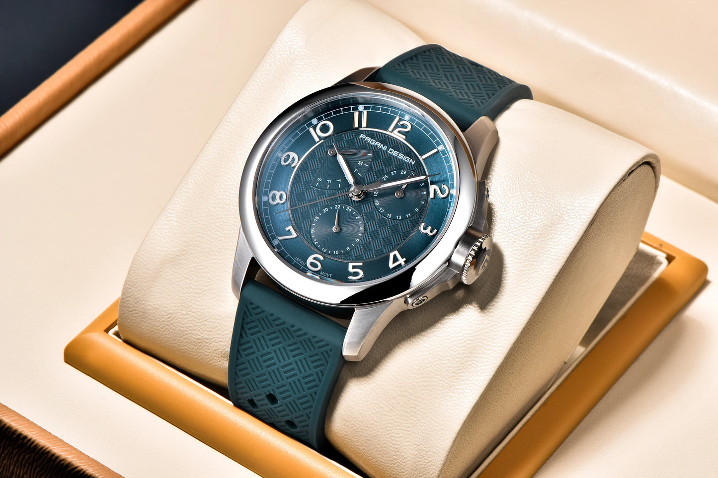 PAGANI DESIGN 2024 New Men's Quartz Watches VH88 Multifunction Stainless Steel Sapphire Business Sport Clock Watch for Men