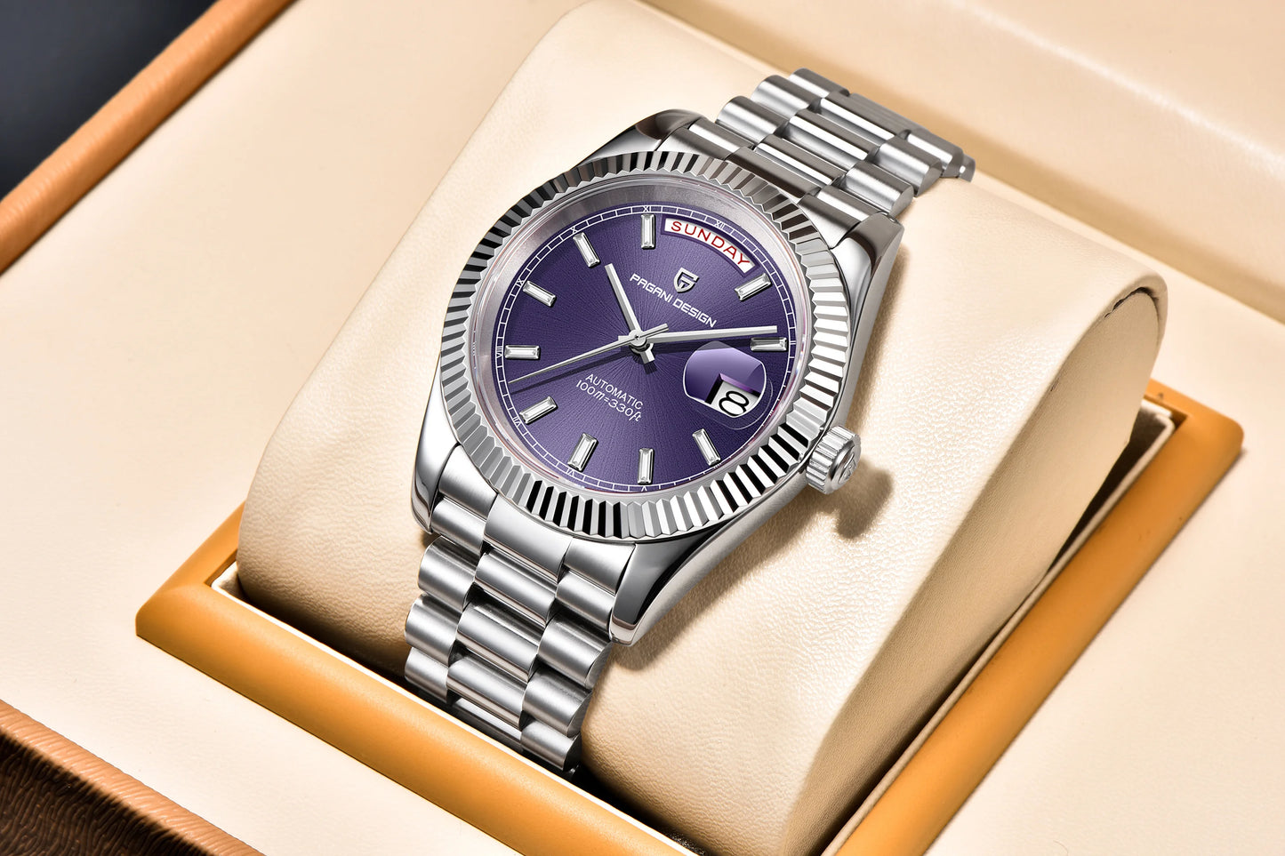 PAGANI DESIGN 2025 New Luxury Rose Gold DD40 Automatic Watch For Men NH36A Mechanical Wristwatch Men Stainless steel Waterproof