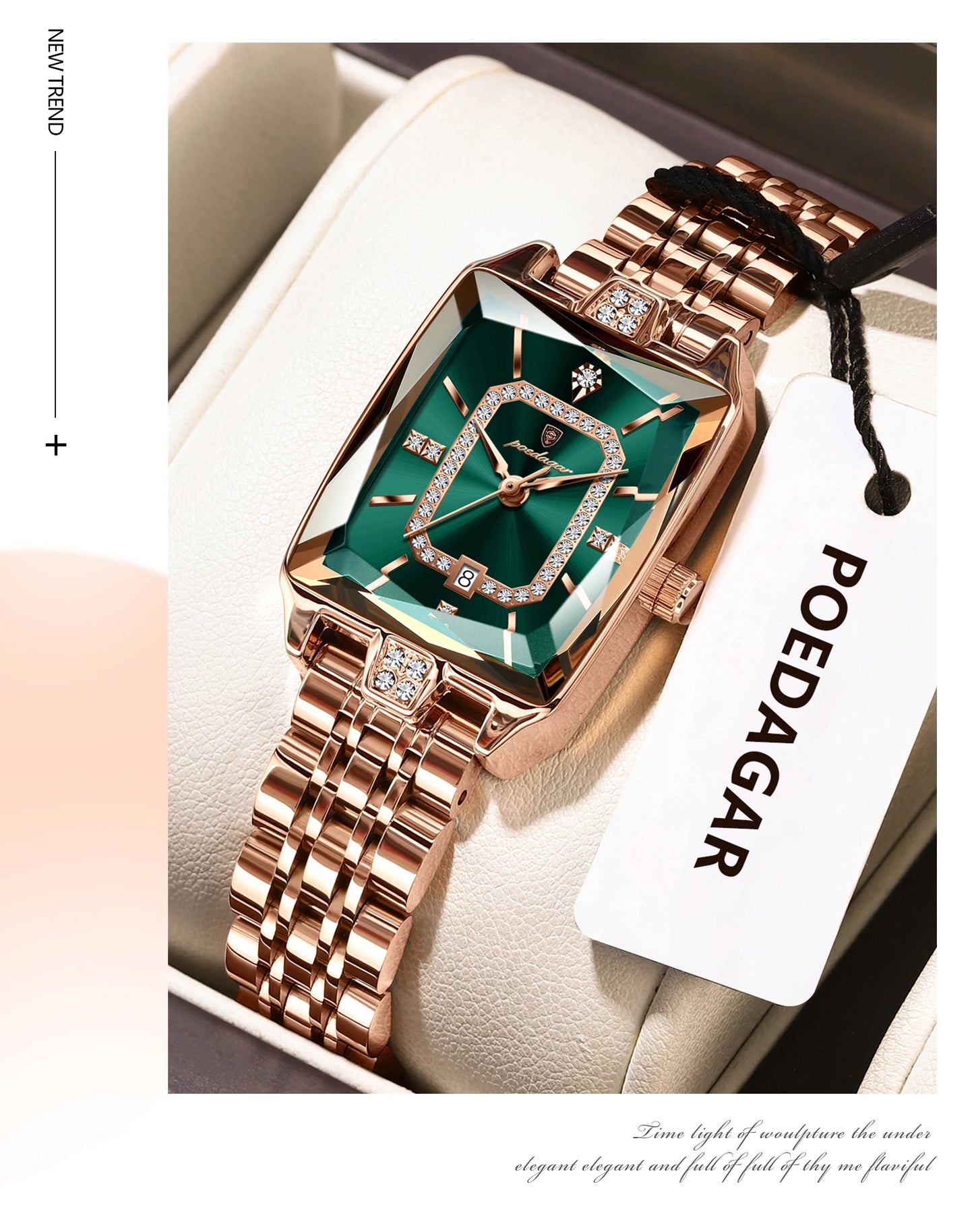 POEDAGAR Luxury Brand Ladies Wristwatch Waterproof Stainless Steel Date Women Watch Casual Fashion Quartz Women’s Watches Reloj