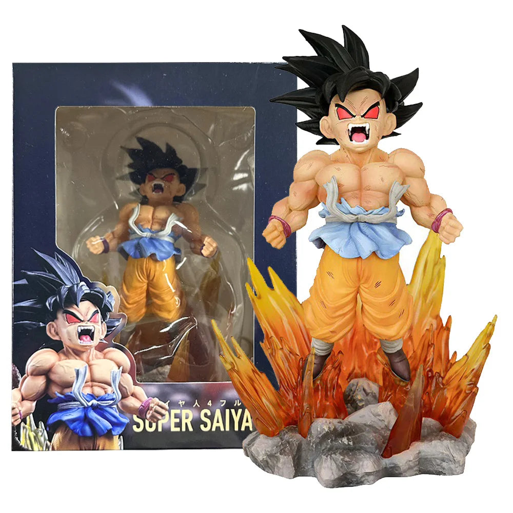 19CM Anime Dragon Ball Son Goku Figure Red Eye Model Doll Dragon Ball Toy Action Figure PVC Sitting Position Earth Dragon Ball